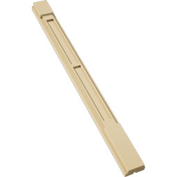 Ekena Millwork - PILSDFP-2 - Signature Urethane Two Equal Flat Panel Pilaster Capital & Base, High Density Milled Urethane, Factory Primed Tan, Sold As Pair