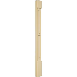 Ekena Millwork - PILSDRP-2 - Signature Urethane Two Equal Raised Panel Pilaster Capital & Base, High Density Milled Urethane, Factory Primed Tan, Sold As Pair