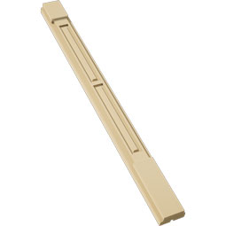 Ekena Millwork - PILSDRP-2 - Signature Urethane Two Equal Raised Panel Pilaster Capital & Base, High Density Milled Urethane, Factory Primed Tan, Sold As Pair