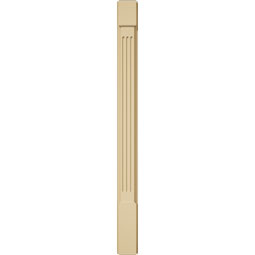 Ekena Millwork - PILSFL-2 - Signature Urethane Fluted Pilaster Capital & Base, High Density Milled Urethane, Factory Primed Tan, Sold As Pair