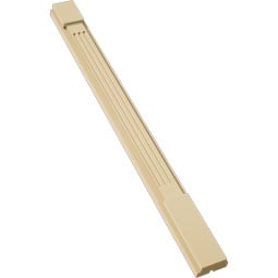 Ekena Millwork - PILSFL-2 - Signature Urethane Fluted Pilaster Capital & Base, High Density Milled Urethane, Factory Primed Tan, Sold As Pair