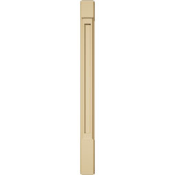 Ekena Millwork - PILSFP-2 - Signature Urethane Flat Panel Pilaster Capital & Base, High Density Milled Urethane, Factory Primed Tan, Sold As Pair