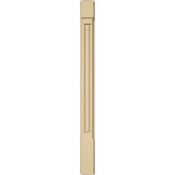 Ekena Millwork - PILSRP-2 - Signature Urethane Raised Panel Pilaster Capital & Base, High Density Milled Urethane, Factory Primed Tan, Sold As Pair