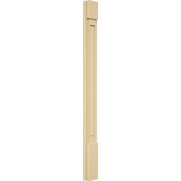 Ekena Millwork - PILSRP-2 - Signature Urethane Raised Panel Pilaster Capital & Base, High Density Milled Urethane, Factory Primed Tan, Sold As Pair