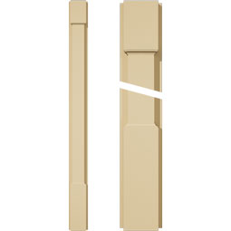 Ekena Millwork - PILSSM-2 - Signature Urethane Plain Pilaster Capital & Base, High Density Milled Urethane, Factory Primed Tan, Sold As Pair