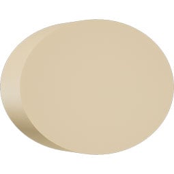 Ekena Millwork - ROSSDAL00 - Standard Dalton Signature Urethane Rosette with Square Edge, Primed Tan