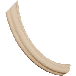 Ekena Millwork - MLDWWM1215SC - WM1215 1 1/4"W x 8 1/2"H Americraft Solid Hardwood Stain Grade Joint Moulding Scallop Corner (matches moulding MLDWWM1215)