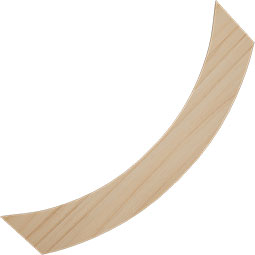 Ekena Millwork - MLDWWM1215SC - WM1215 1 1/4"W x 8 1/2"H Americraft Solid Hardwood Stain Grade Joint Moulding Scallop Corner (matches moulding MLDWWM1215)