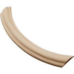 Ekena Millwork - MLDWWM1215SC - WM1215 1 1/4"W x 8 1/2"H Americraft Solid Hardwood Stain Grade Joint Moulding Scallop Corner (matches moulding MLDWWM1215)