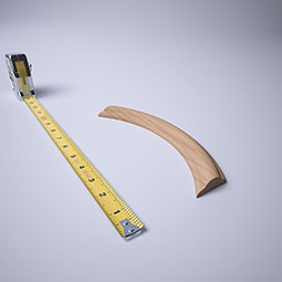 Ekena Millwork - MLDWWM1215SC - WM1215 1 1/4"W x 8 1/2"H Americraft Solid Hardwood Stain Grade Joint Moulding Scallop Corner (matches moulding MLDWWM1215)