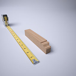 Ekena Millwork - MICSB1 - 1 1/8"W x 6 1/2"H x 1 1/8"P Americraft Solid Hardwood Stain Grade Baseboard Inside Corner Block for Profiles up to 5 1/4"H x 1 1/8"P