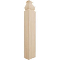 Ekena Millwork - MOCSB1 - 1 1/8"W x 6 1/2"H x 1 1/8"P Americraft Solid Hardwood Stain Grade Baseboard Outside Corner Block for Profiles up to 5 1/4"H x 1 1/8"P