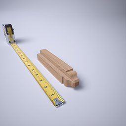 Ekena Millwork - MOCSB1 - 1 1/8"W x 6 1/2"H x 1 1/8"P Americraft Solid Hardwood Stain Grade Baseboard Outside Corner Block for Profiles up to 5 1/4"H x 1 1/8"P