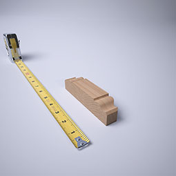 Ekena Millwork - MICSB2 - 1 1/8"W x 5 3/32"H x 1 1/8"P Americraft Solid Hardwood Stain Grade Baseboard Inside Corner Block for Profiles up to 2 9/16"H x 1 1/8"P