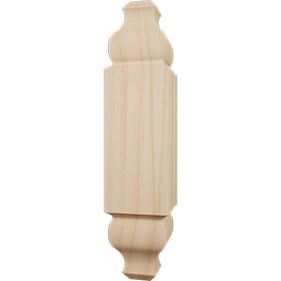 Ekena Millwork - MOCSB2 - 1 1/8"W x 5 3/32"H x 1 1/8"P Americraft Solid Hardwood Stain Grade Baseboard Outside Corner Block for Profiles up to 2 9/16"H x 1 1/8"P