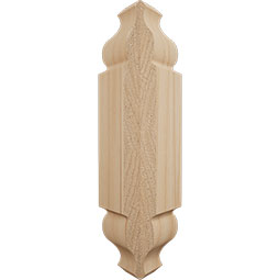 Ekena Millwork - MOCSB2 - 1 1/8"W x 5 3/32"H x 1 1/8"P Americraft Solid Hardwood Stain Grade Baseboard Outside Corner Block for Profiles up to 2 9/16"H x 1 1/8"P