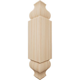 Ekena Millwork - MOCSB2 - 1 1/8"W x 5 3/32"H x 1 1/8"P Americraft Solid Hardwood Stain Grade Baseboard Outside Corner Block for Profiles up to 2 9/16"H x 1 1/8"P