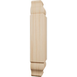 Ekena Millwork - MICSB3 - 1 1/8"W x 6 3/32"H x 1 1/8"P Americraft Solid Hardwood Stain Grade Baseboard Inside Corner Block for Profiles up to 3 9/16"H x 1 1/8"P