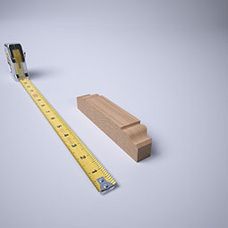 Ekena Millwork - MICSB3 - 1 1/8"W x 6 3/32"H x 1 1/8"P Americraft Solid Hardwood Stain Grade Baseboard Inside Corner Block for Profiles up to 3 9/16"H x 1 1/8"P