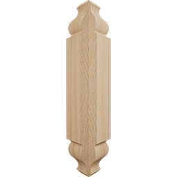 Ekena Millwork - MOCSB3 - 1 1/8"W x 6 3/32"H x 1 1/8"P Americraft Solid Hardwood Stain Grade Baseboard Outside Corner Block for Profiles up to 3 9/16"H x 1 1/8"P