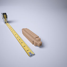 Ekena Millwork - MOCSB3 - 1 1/8"W x 6 3/32"H x 1 1/8"P Americraft Solid Hardwood Stain Grade Baseboard Outside Corner Block for Profiles up to 3 9/16"H x 1 1/8"P