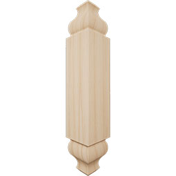 Ekena Millwork - MOCSB3 - 1 1/8"W x 6 3/32"H x 1 1/8"P Americraft Solid Hardwood Stain Grade Baseboard Outside Corner Block for Profiles up to 3 9/16"H x 1 1/8"P