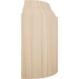 Ekena Millwork - MOCWM623 - 3 1/4"H x 1 5/16"P WM623 Americraft Solid Hardwood Stain Grade Ogee Bullnose Outside Baseboard Corner Moulding