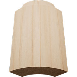 Ekena Millwork - MOCWM623 - 3 1/4"H x 1 5/16"P WM623 Americraft Solid Hardwood Stain Grade Ogee Bullnose Outside Baseboard Corner Moulding