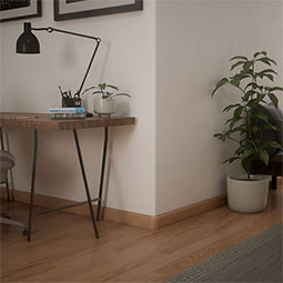 Ekena Millwork - MOCWM623 - 3 1/4"H x 1 5/16"P WM623 Americraft Solid Hardwood Stain Grade Ogee Bullnose Outside Baseboard Corner Moulding