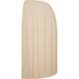 Ekena Millwork - MOCWM713 - 3 1/4"H x 1 5/16"P WM713 Americraft Solid Hardwood Stain Grade Modern Bullnose Outside Baseboard Corner Moulding