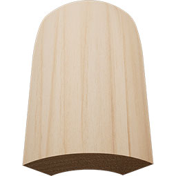 Ekena Millwork - MOCWM713 - 3 1/4"H x 1 5/16"P WM713 Americraft Solid Hardwood Stain Grade Modern Bullnose Outside Baseboard Corner Moulding