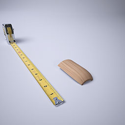 Ekena Millwork - MOCWM713 - 3 1/4"H x 1 5/16"P WM713 Americraft Solid Hardwood Stain Grade Modern Bullnose Outside Baseboard Corner Moulding