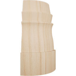 Ekena Millwork - MOCWM631 - 3 1/4"H x 1 5/16"P WM631 Americraft Solid Hardwood Stain Grade Colonial Bullnose Outside Baseboard Corner Moulding