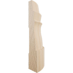 Ekena Millwork - MOCWM631 - 3 1/4"H x 1 5/16"P WM631 Americraft Solid Hardwood Stain Grade Colonial Bullnose Outside Baseboard Corner Moulding