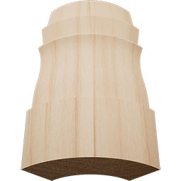 Ekena Millwork - MOCWM631 - 3 1/4"H x 1 5/16"P WM631 Americraft Solid Hardwood Stain Grade Colonial Bullnose Outside Baseboard Corner Moulding