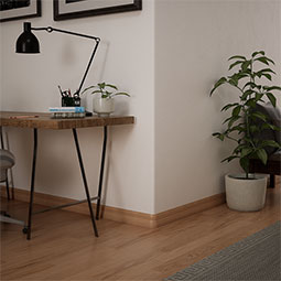 Ekena Millwork - MOCWM631 - 3 1/4"H x 1 5/16"P WM631 Americraft Solid Hardwood Stain Grade Colonial Bullnose Outside Baseboard Corner Moulding