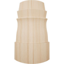 Ekena Millwork - MOCWM631 - 3 1/4"H x 1 5/16"P WM631 Americraft Solid Hardwood Stain Grade Colonial Bullnose Outside Baseboard Corner Moulding