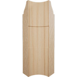 Ekena Millwork - MOCWM620 - 4 1/4"H x 1 5/16"P WM620 Americraft Solid Hardwood Stain Grade Ogee Bullnose Outside Baseboard Corner Moulding