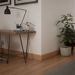 Ekena Millwork - MOCWM618 - 5 1/4"H x 1 5/16"P WM618 Americraft Solid Hardwood Stain Grade Ogee Bullnose Outside Baseboard Corner Moulding