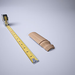 Ekena Millwork - MOCWM217 - 5 1/4"H x 1 5/16"P WM217 Americraft Solid Hardwood Stain Grade Bullnose Outside Baseboard Corner Moulding