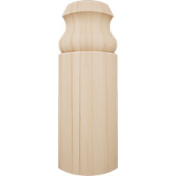 Ekena Millwork - MOCWM217 - 5 1/4"H x 1 5/16"P WM217 Americraft Solid Hardwood Stain Grade Bullnose Outside Baseboard Corner Moulding