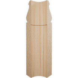 Ekena Millwork - MOCWM163 - 5 1/4"H x 1 5/16"P WM163 Americraft Solid Hardwood Stain Grade Bullnose Outside Baseboard Corner Moulding