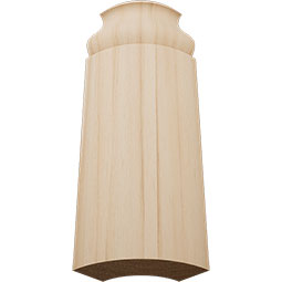 Ekena Millwork - MOCWM163 - 5 1/4"H x 1 5/16"P WM163 Americraft Solid Hardwood Stain Grade Bullnose Outside Baseboard Corner Moulding