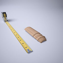 Ekena Millwork - MOCWM518 - 5 1/4"H x 1 5/16"P WM5180 Americraft Solid Hardwood Stain Grade Bullnose Outside Baseboard Corner Moulding