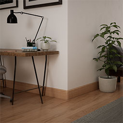 Ekena Millwork - MOCWM518 - 5 1/4"H x 1 5/16"P WM5180 Americraft Solid Hardwood Stain Grade Bullnose Outside Baseboard Corner Moulding