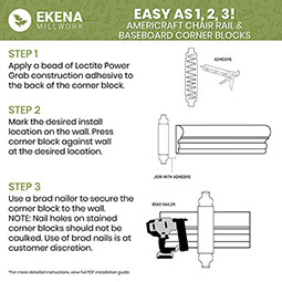 Ekena Millwork - MOCWM518 - 5 1/4"H x 1 5/16"P WM5180 Americraft Solid Hardwood Stain Grade Bullnose Outside Baseboard Corner Moulding