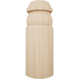 Ekena Millwork - MOCWM518 - 5 1/4"H x 1 5/16"P WM5180 Americraft Solid Hardwood Stain Grade Bullnose Outside Baseboard Corner Moulding