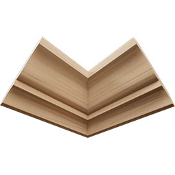 Ekena Millwork - MICWM52 - 1 5/8"P x 2 1/4"H WM52 Americraft Solid Hardwood Stain Grade TrimPro Crown Moulding Inside Corner
