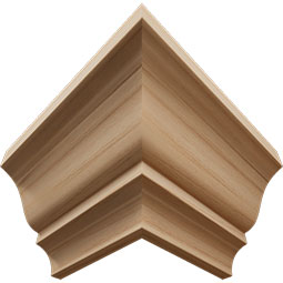Ekena Millwork - MOCWM52 - 1 5/8"P x 2 1/4"H WM52 Americraft Solid Hardwood Stain Grade TrimPro Crown Moulding Outside Corner
