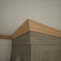 Ekena Millwork - MOCWM52 - 1 5/8"P x 2 1/4"H WM52 Americraft Solid Hardwood Stain Grade TrimPro Crown Moulding Outside Corner